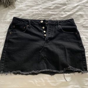 AE Festival Denim Black Skirt